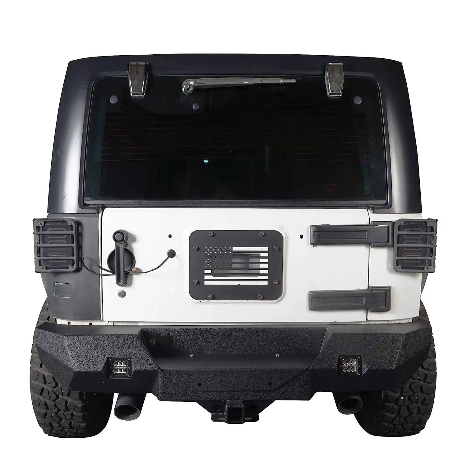 Top Selling Blank Tramp Stamp Tailgate Vent Plate Cover 2007-2018 for Jeep Wrangler Jk Tailgate Spare Tire Carrier
