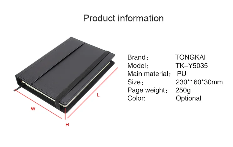 Custom Premium Quality Design Leather Bound Custom a5 Notebook Covers Personal Organizer Planner Writing Daily with Elastic Band
