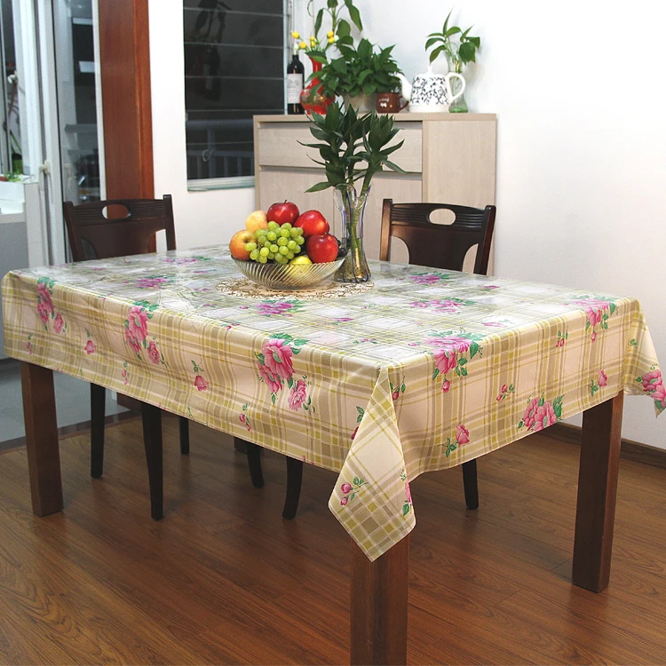 Высококачественная Толстая прозрачная скатерть из ПВХ и атласа с принтом на заказ