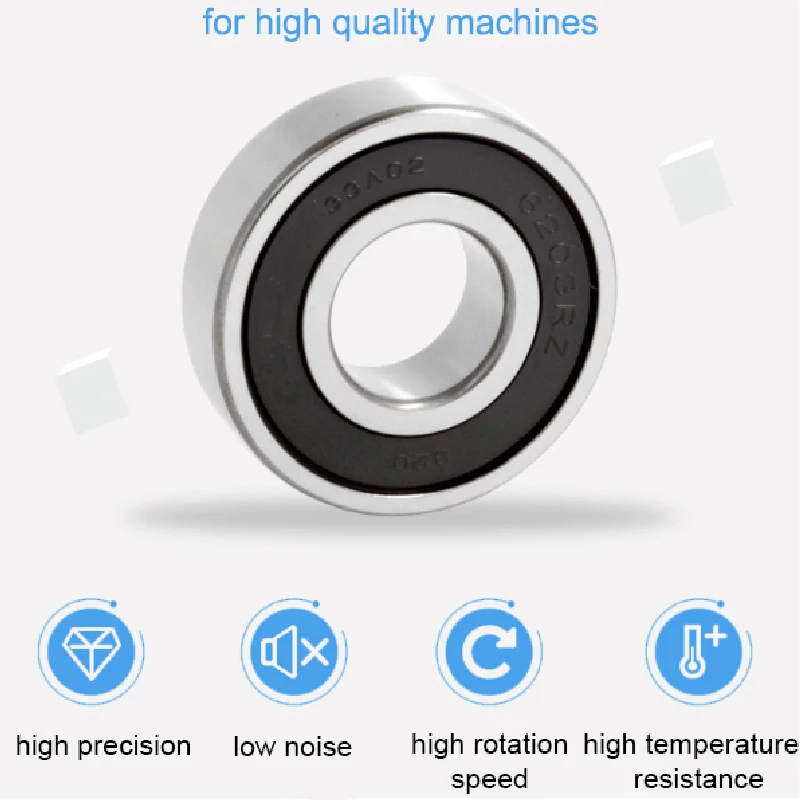 RTS China factory directly provide High Quality 17mm 6203 Deep Groove Ball Bearing 2rs Low Noise