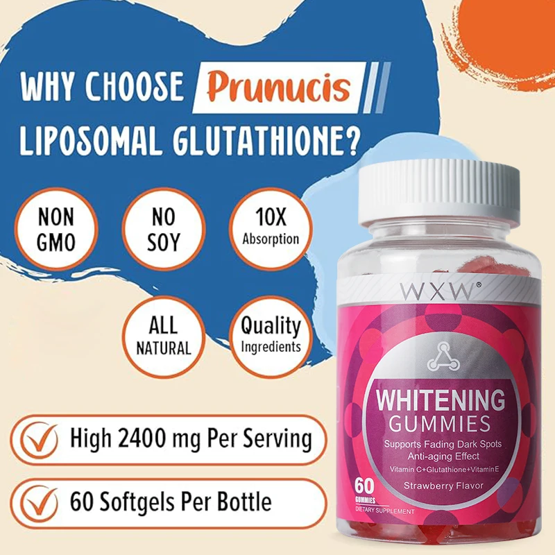 Stock WXW Whitening Gummies Reduce Fine Lines And Wrinkles Biotin Keratin Whitening Gummies