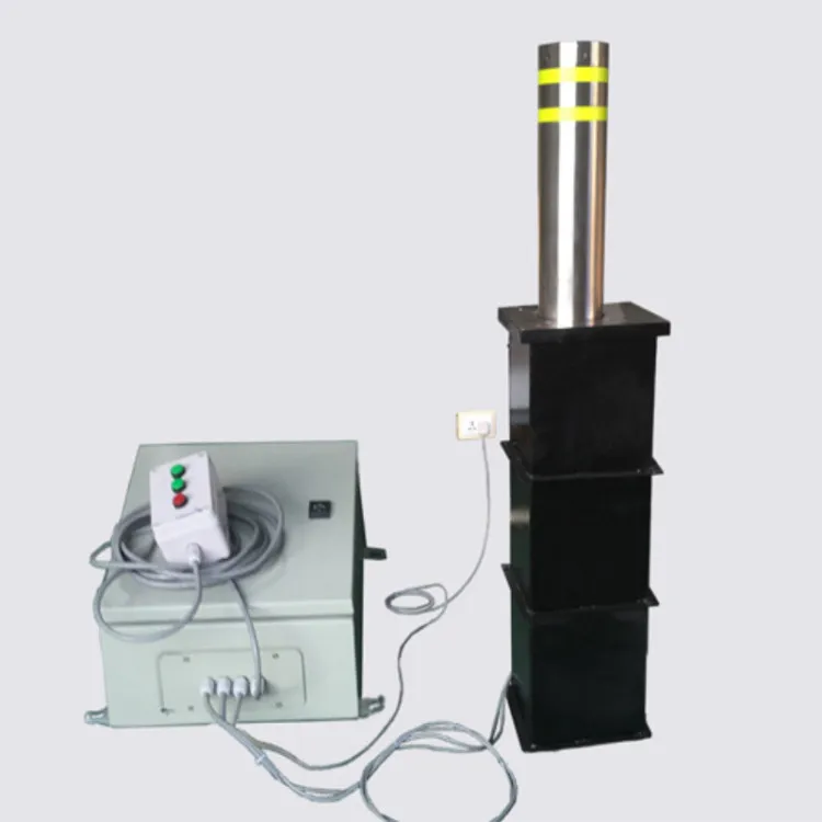 Retractable stainless steel remote control parking bollard/automatic hydraulic rising bollard