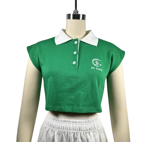 2023 New style High Quality Custom Logo Polo Top Training Gym Workout Fitness Tank Top High Stretch Woman Sports Br