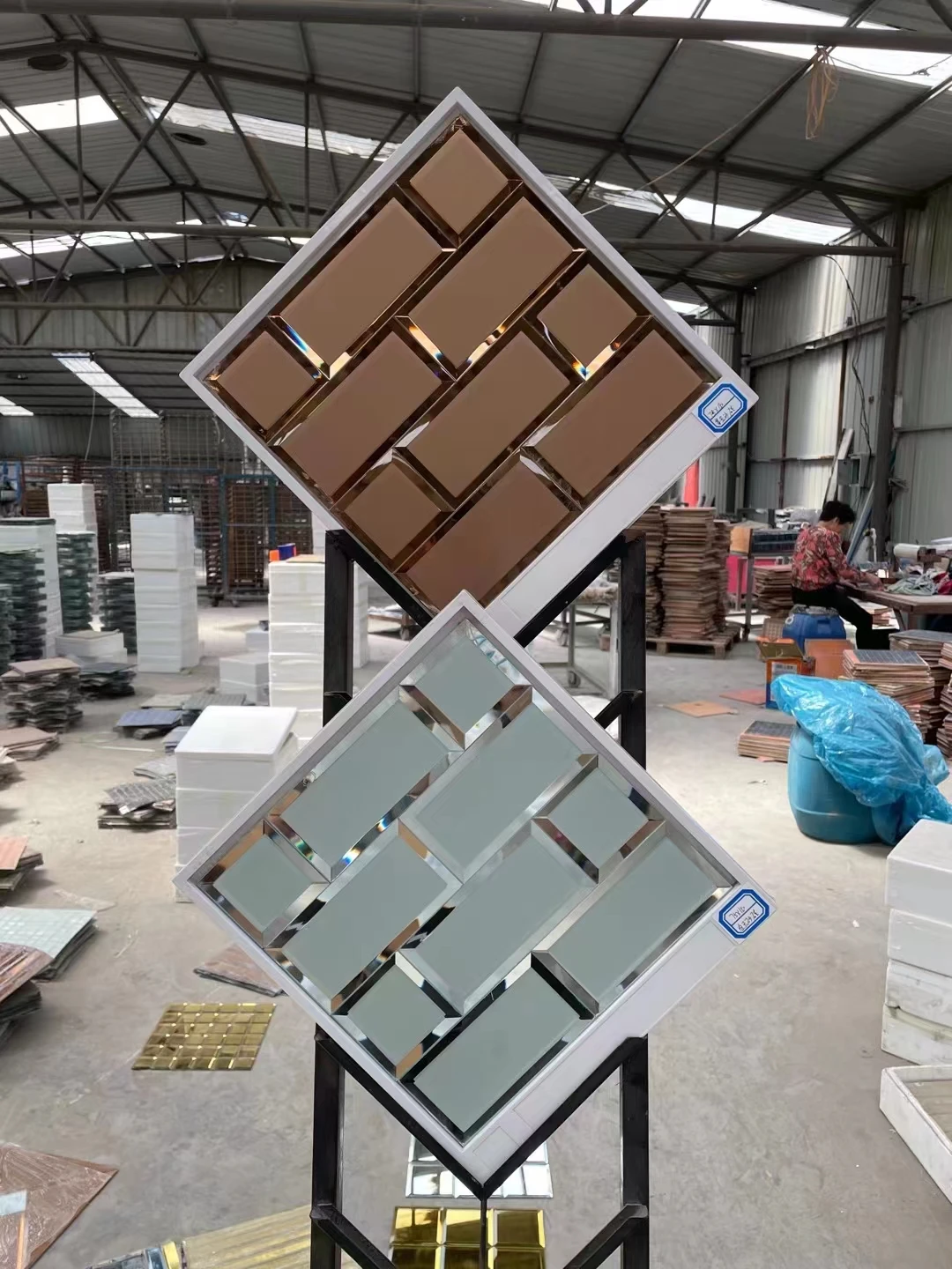 Glass tiles mirror tiles with self adhesive back tiles mirror wall stickers