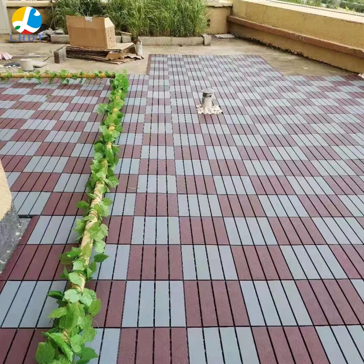 Garden Terrace  Balcony durable waterproof outdoor Modular plastic interlock composite decking tiles
