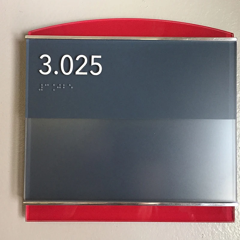 aluminium brass stainless steel hotel room number braille signs plate