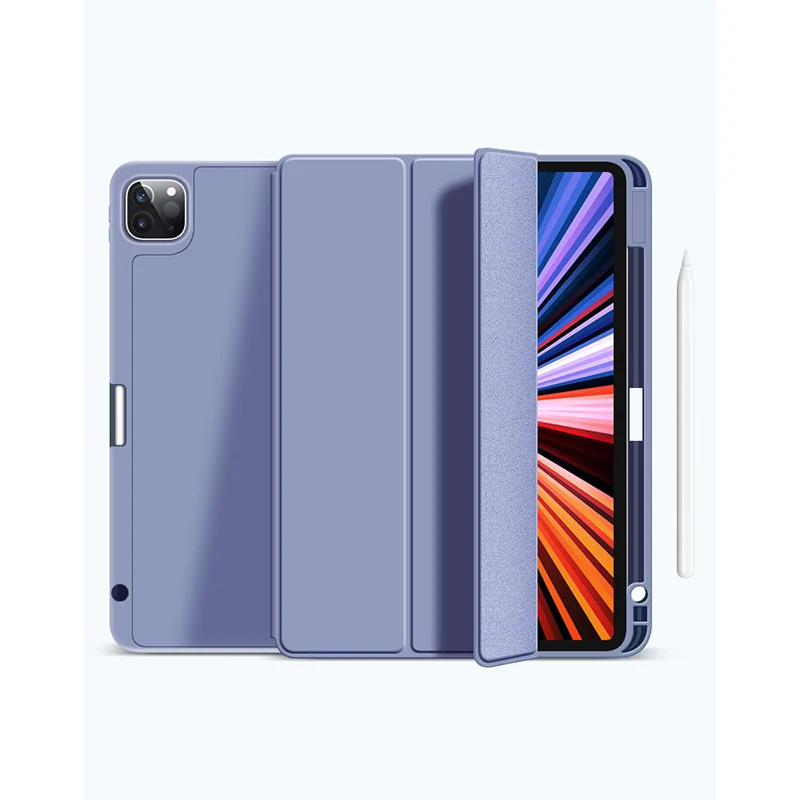 Tri-Fold Soft Silicone Case For iPad 10th 2022 PU Leather Shockproof Smart Cover Tablet Case with Stand Holder Pen Slot