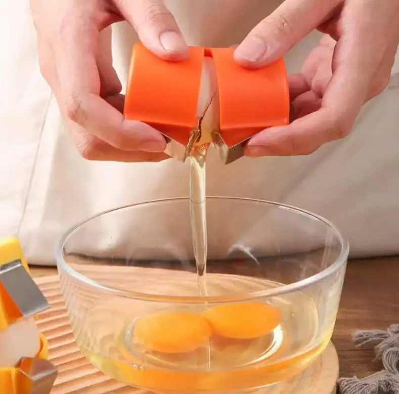 Plastic Manual Raw Egg Opener Shell Remover Breaker Egg Shell Cracker Tool Yolk Separator Peeler for Kitchen Gadgets