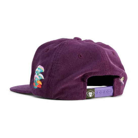 HB Custom 3D Embroidery Logo Unstructured Green Purple Corduroy Snapback Cap Corduroy Snapback Hats Soft Dad Howler Hats Brother