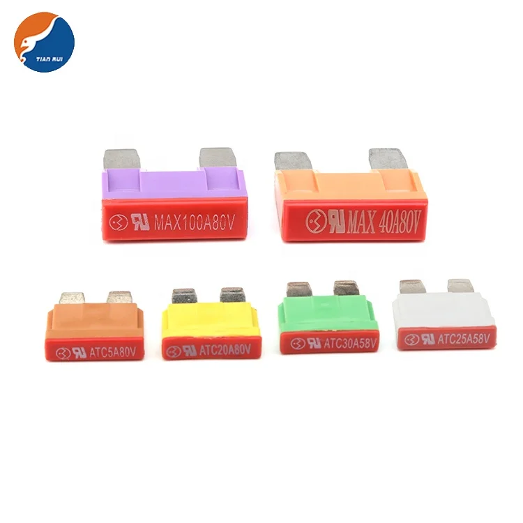 32V 58V 80V DC 3A 4A 5A 7.5A 10A 15A 20A 25A 30A  High Voltage Standard Blade Auto Fuse Automobile Car Fuse