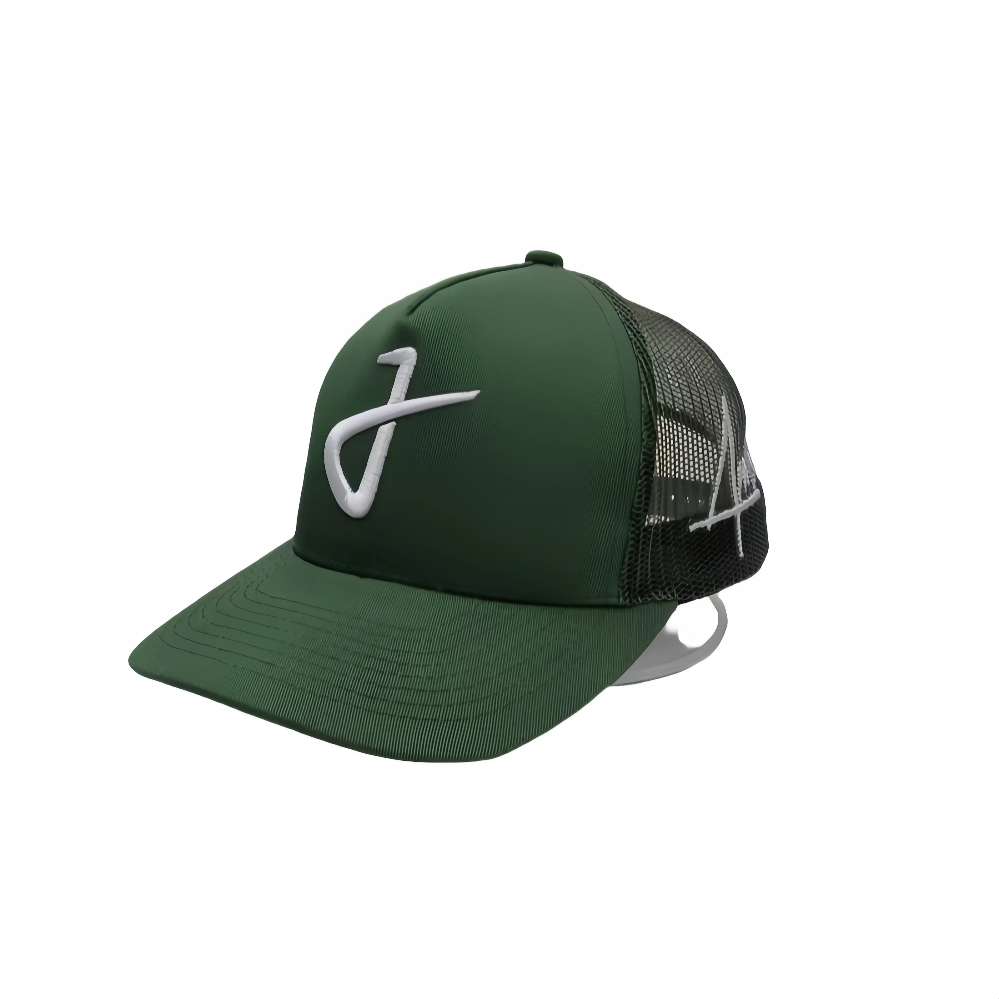 Custom Cotton High Quality Embroidery Logo 6-Panel Mesh Men Dobby Checked Dot Overdyed Ripped Denim Wholesale Sport Trucker Cap