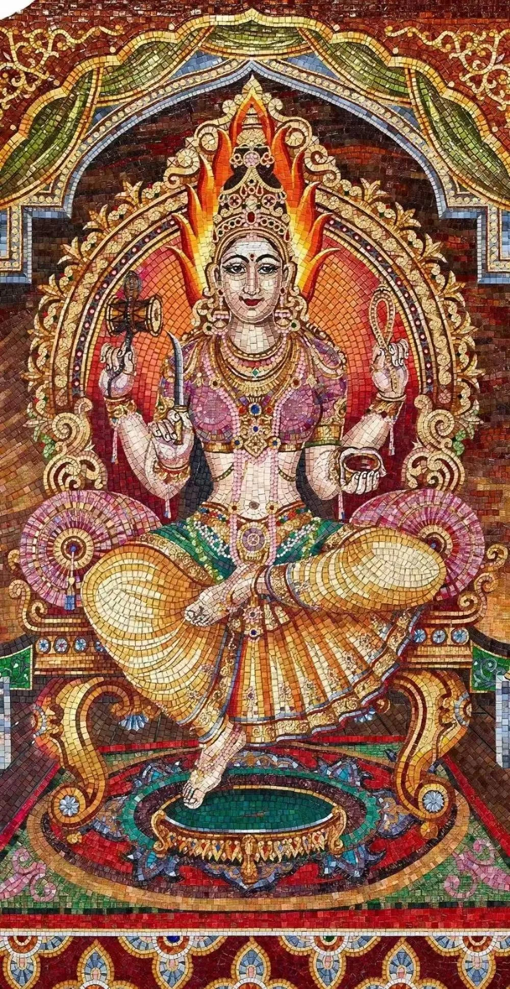 Customizable Decorative Handmade Glass Mosaic Wall Mural for Hotels Bathrooms and Interiors-for Kitchen Room and Living Room