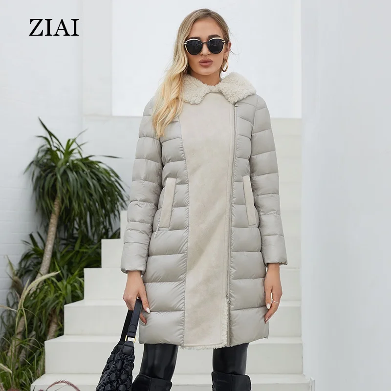 Женское зимнее пальто с меховой отделкой