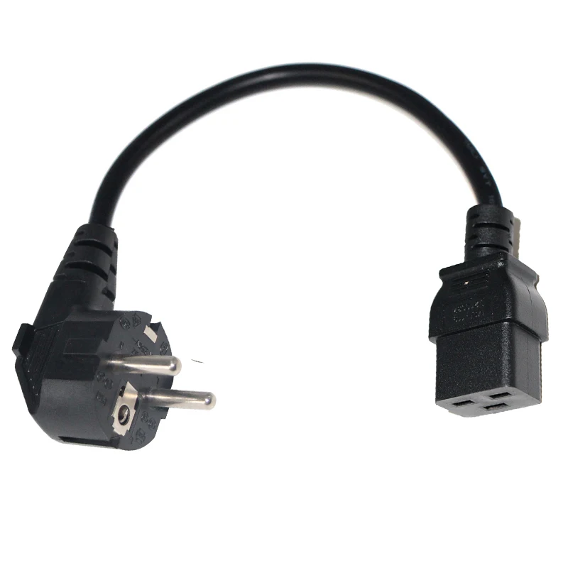 European VDE CEE 7/7 to C19 Power Cord Schuko EU 3pin Plug to C19 IEC320 AC Power Cable