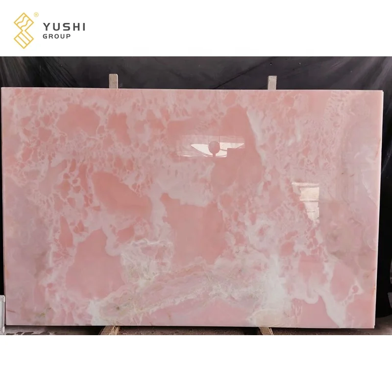 Yushi Group marble Pink Onyx Slab Elegant Marble for Home Decor and Construction Projects onyx dining table marble