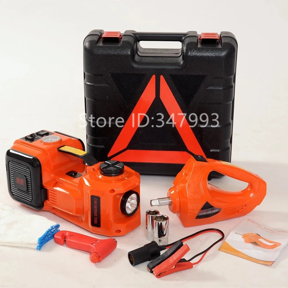 
HF-450 Car Electric jack car air pump car electric wrench 3 in 1 Auto multi-function maintenance tools 