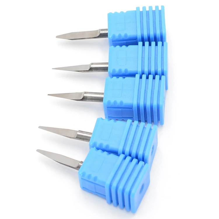 Solid Carbide Engraving Bit V Shape Radius Bottom Router Bits CNC Machine Carving Tools Milling Cutter