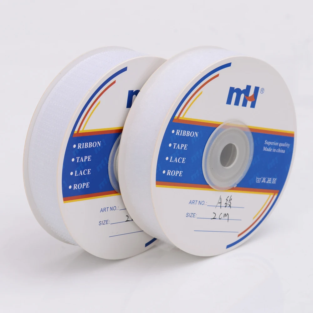 Grade ABC Factory Custom 20mm 25mm 38mm 50mm 100mm Adhesive Fastener Sticky Back to Back Polyester Nylon Hook and Loop Tape Roll