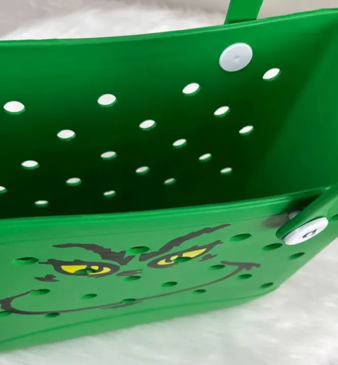 Hot sale Christmas sack Christmas shopping bag EVA tote Halloween Grinch Gift bag decorations creative gift bags