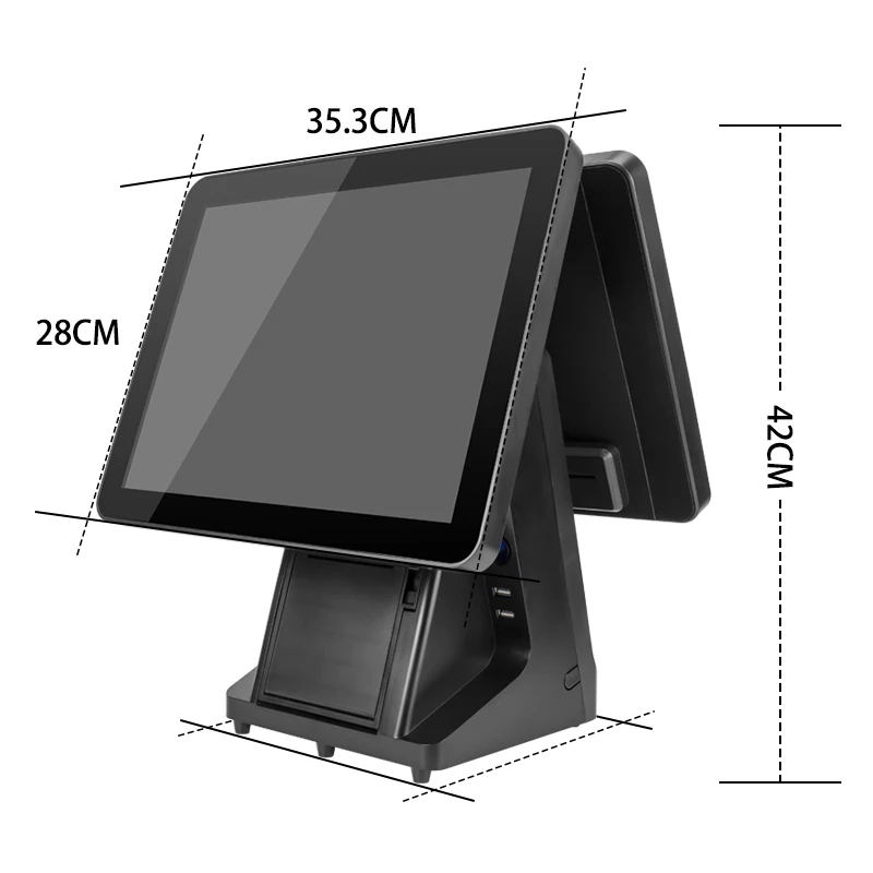 2024 15 inch Double screen Capacitive Touch cash register pos system