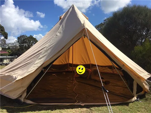 Large Waterproof 6M Diameter Mongolian Yurt Teepee Canvas Bell Tent for Camping