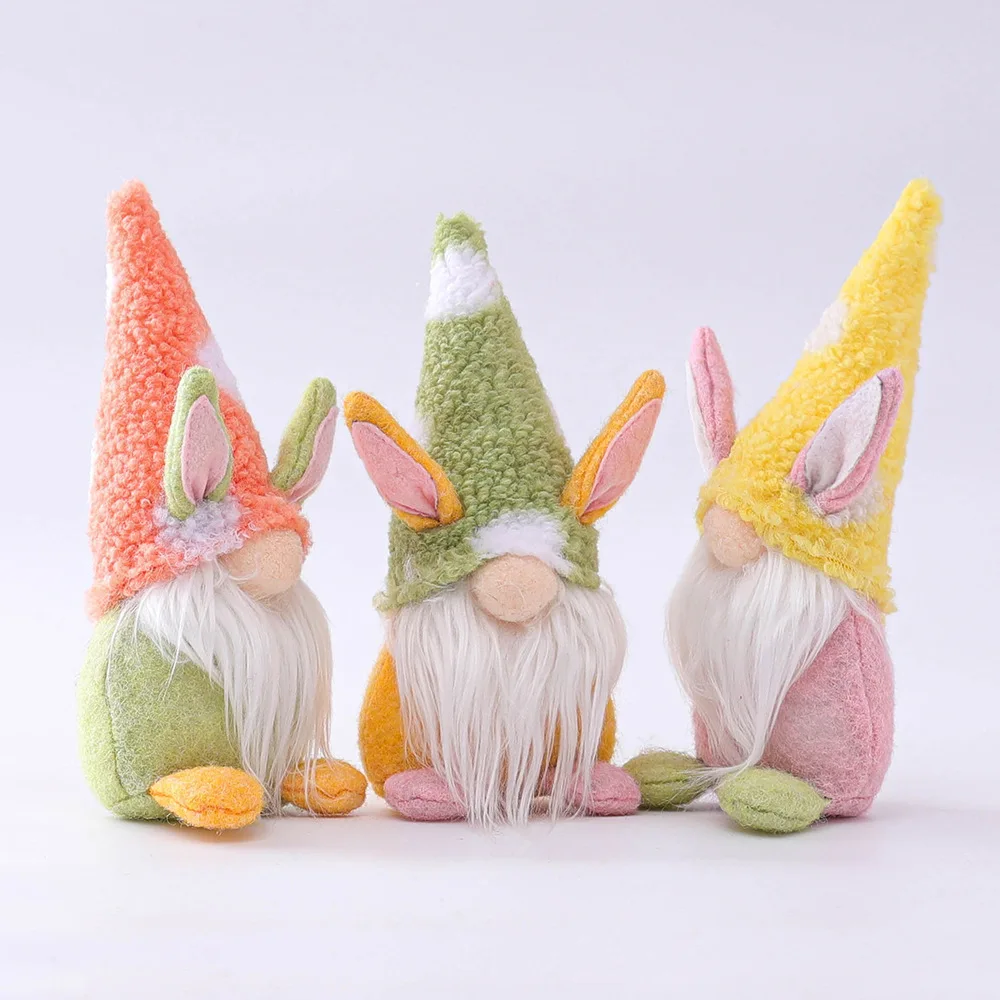 B052A Party Ornament Kids Toys Bunny Plush Dwarf Faceless Doll Gifts Rabbit Home Easter Gnome Decorations