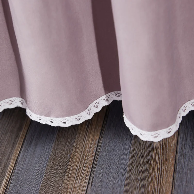 patent product pure fresh European Korean 100% polyester bedding set bed skirt set  grinding lace edge four pieces