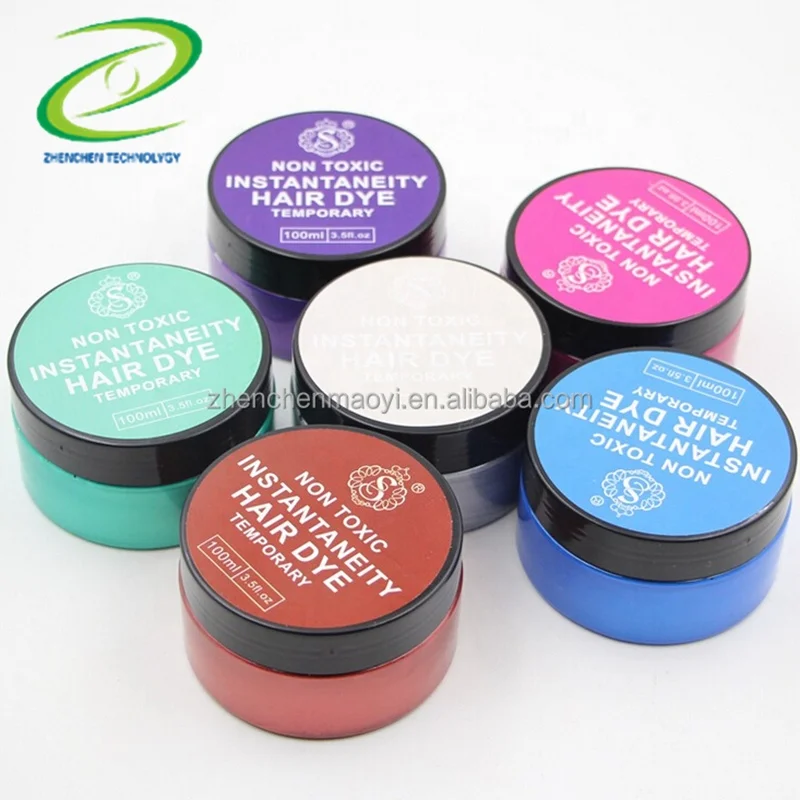 Fashional disposable temporary hair dye in cans blue organic hair dye cream easy use