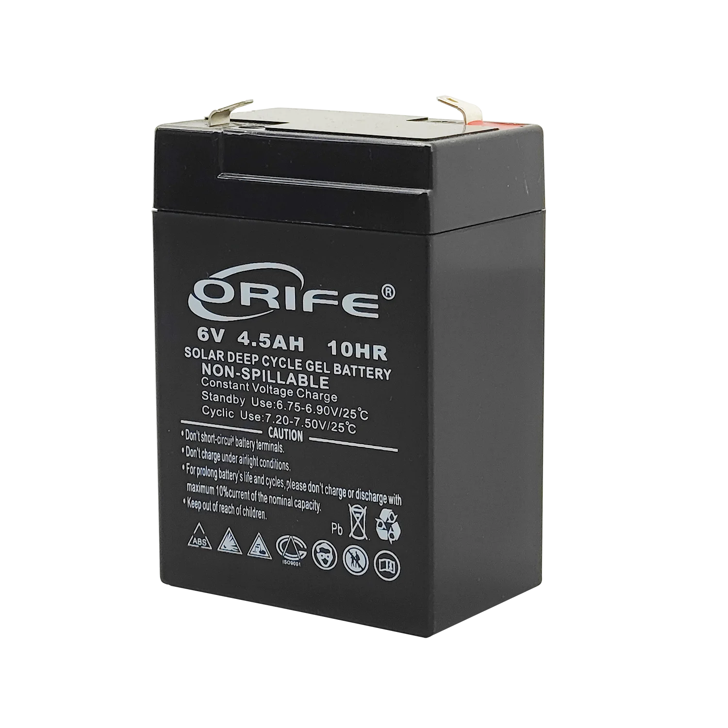 ORIFE custom factory delivery OEM rechargeable sealed lead acid 6v 4.5ah battery