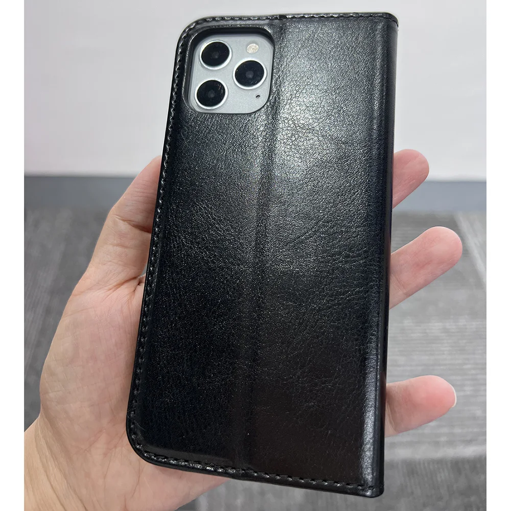 Factory Price Strong Magnet Phone Case PU Leather Back Cover Wallet Case for iPhone 14pro max