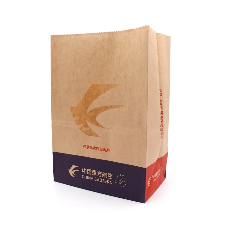 Wholesale new design non logo printed hemp paper bags with window