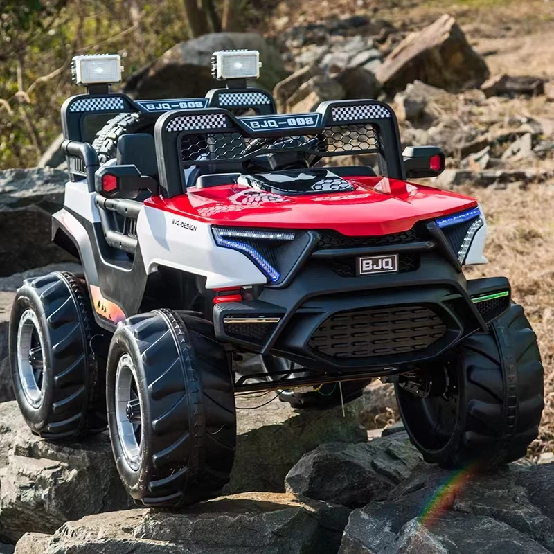 Hot sale Large two-person electric cross-country vehicle for children can be remotely operated with cool lights and double doors