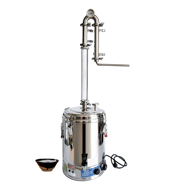 50L Household electric still crystal hollow tower column brewing equipment alcohol production equipment Spirit distiller