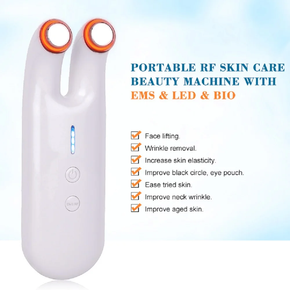 best cbd skin care gift set home use deep cleansing mini portable RF EMS beauty instrument