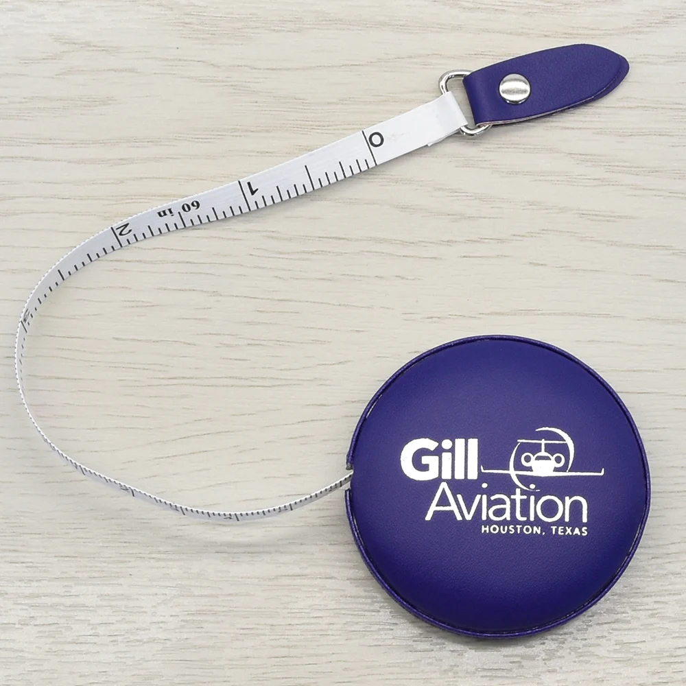 Wholesale mini tape leather retractable circular multi coloured portable measuring tape measure for body measuring