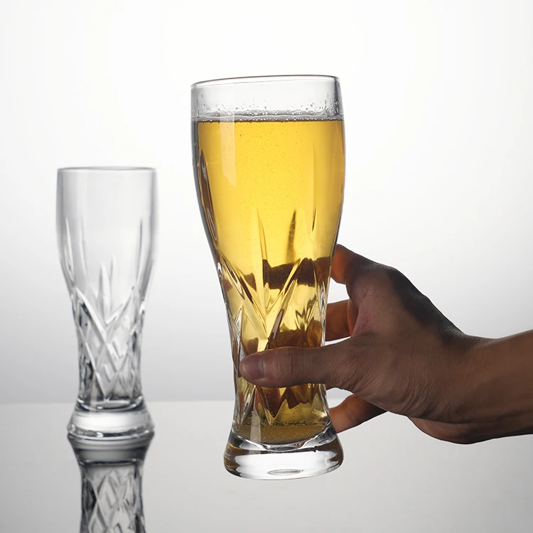Sublimation Frosted 460ml 300ml Dishwasher Safe Classic Clear Pint Pilsner Beer Glasses Tulip Shaped for Bar Pub Wine Serving