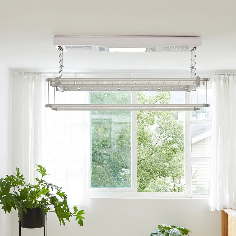 
110V Multifunction Ceiling Mounted Electric Automatic Folding Clothes Drying Hanger 