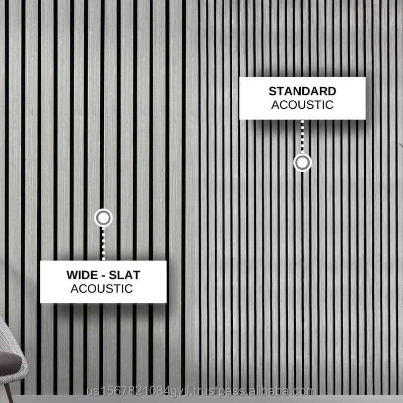 2400*600 MM Light Gray Acoustic Panel Strip Wall Panel