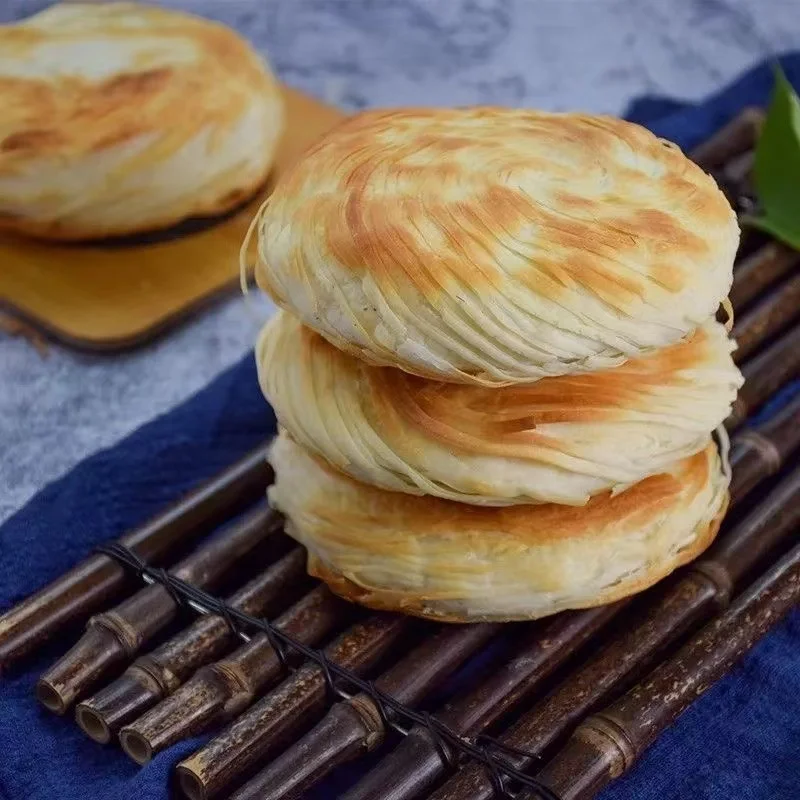 oem Tongguan cake quick-frozen raw embryo thousand layer cake meat sandwich bread crust