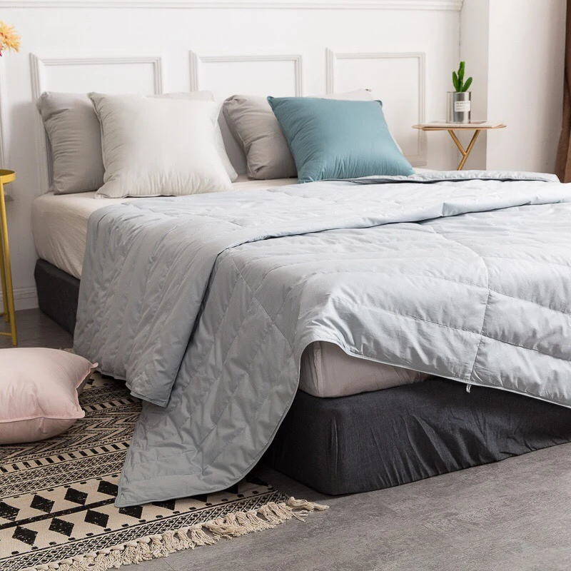 Wholesale Stripe Patchwork Cotton Customized Technics Summer Blankets Quilts Duvet bedspread bed cover