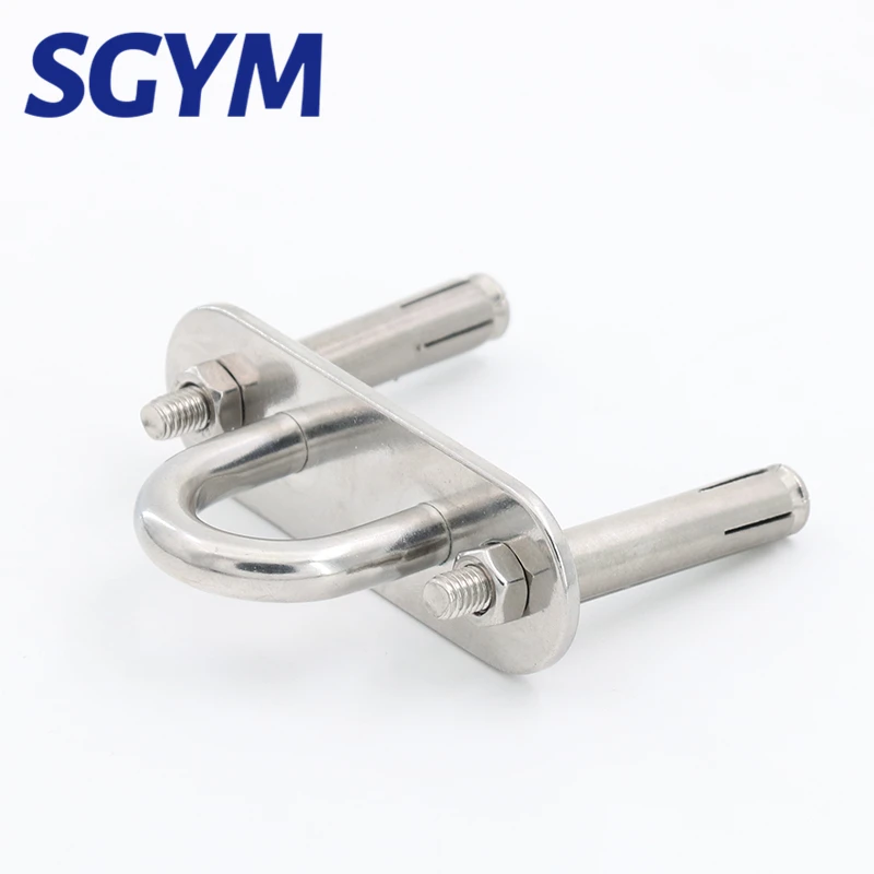 Screws Square Heavy-Duty Ceiling Wall Mount Ring Rotating Swivel Stainless Steel Boat Rigging Pad Eye Hanging Hook