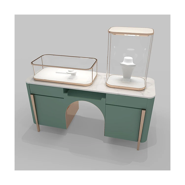 Manufacturer Direct Custom for Luxury Retail Metal Glass Jewelry Display Case Showcase Cabinet Design