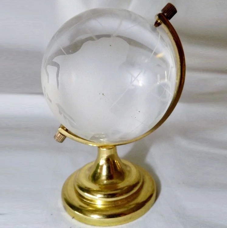 GLASS EARTH WORLD GLOBE with stand MH-Q0153