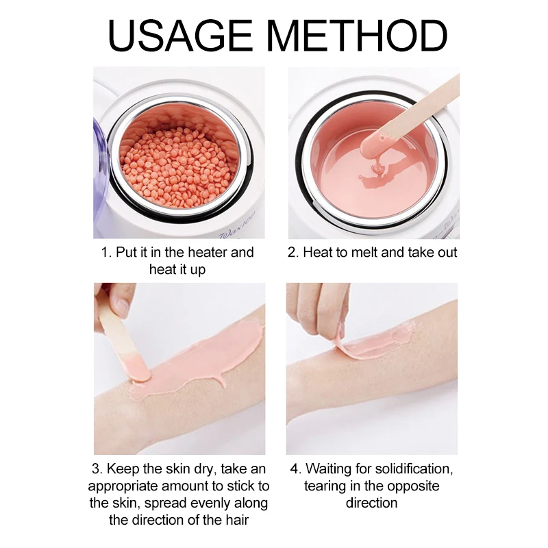 100g Wax Bean Rapid Depilation Paperless Heating Beeswax Solid Depilatory Wax Body Hair Removal Beauty & Personal Care Product