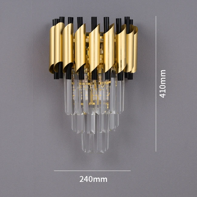 Gold Luxury Crystal wall lamp Nordic Modern Designer Interior Home Decoration Chandelier For living room