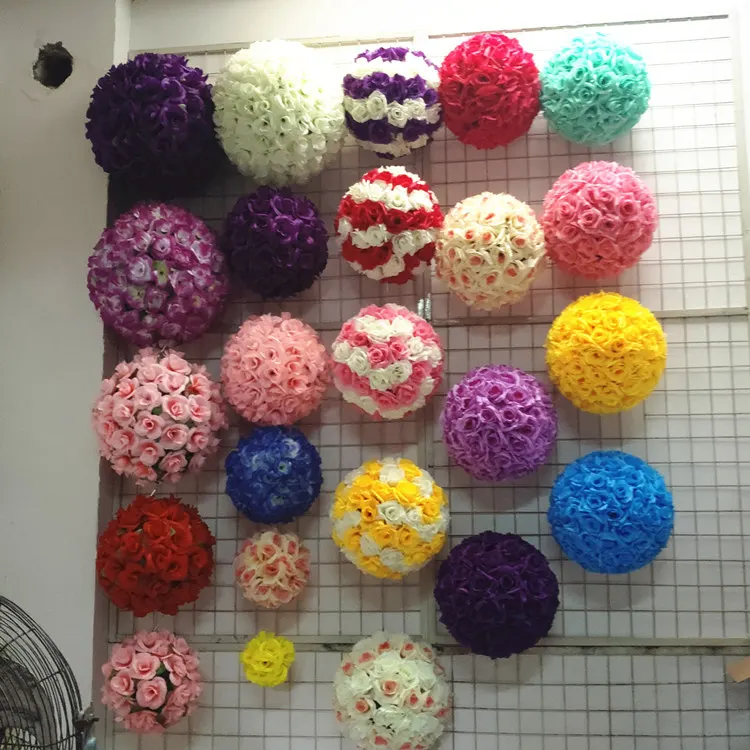 Silk flower simulation rose flower ball for stage shop window hanging fake flower decoration