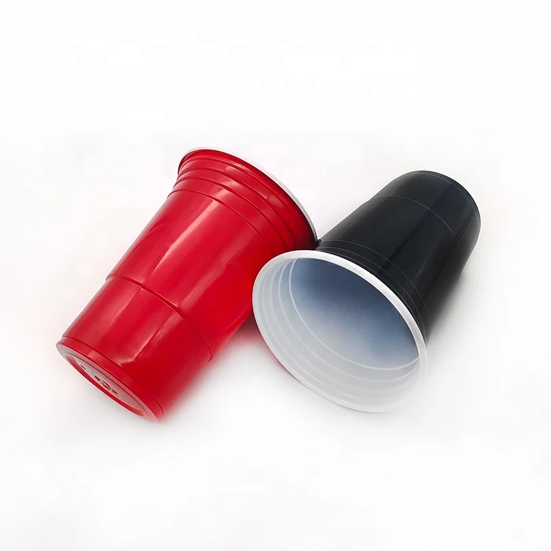 Custom 16 oz Disposable Plastic Double-color Cups Coffee Cup