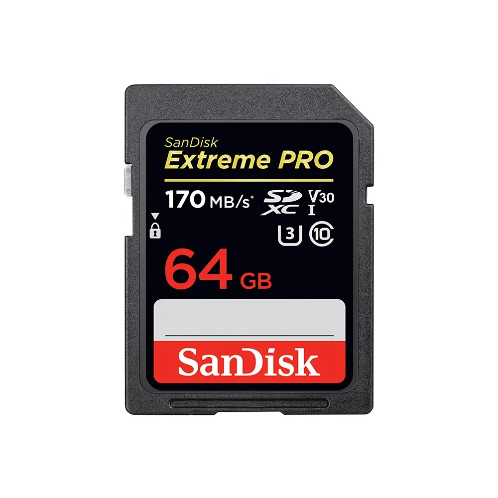 100% original SanDisk Extreme PRO  SDHC Card  UHS-I  V30 U3 C10 memory sd card 64gb