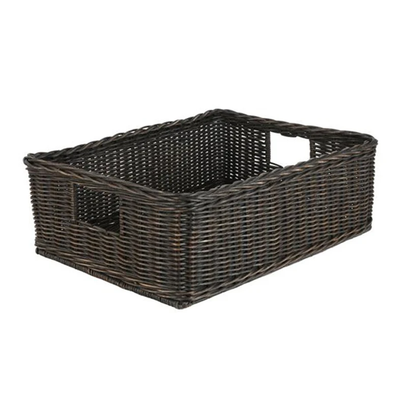 Wholesales Rectangular Rattan Wicker Storage Baskets for kitchen decorate and storage