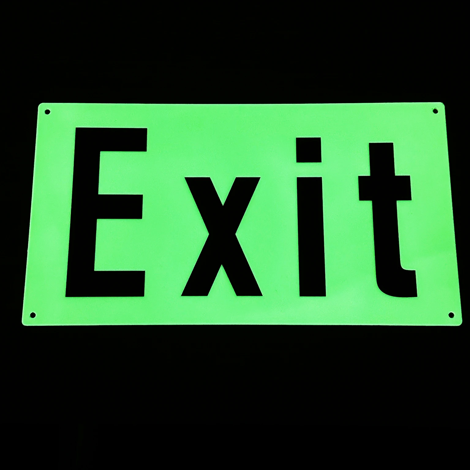 Glow in the dark exit signs no electricity or battery luminous safety fire exit sign emergency photoluminescent exit sign